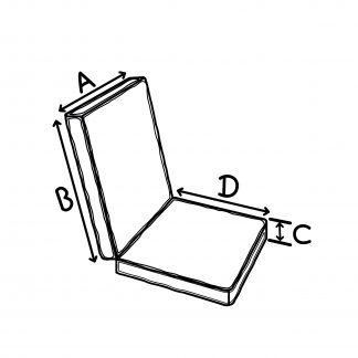 Line Drawing of Outdoor Chair Cushions