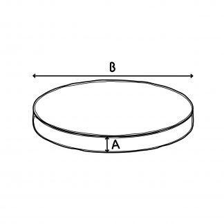 Circular Seat Cushion Line Drawing