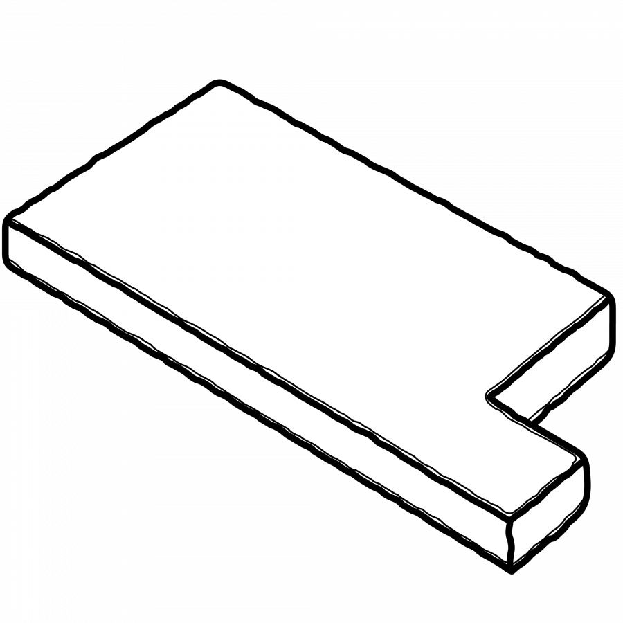 BENCH CUSHION WITH CUT CORNER BENCH CUSHION WITH CUT CORNER